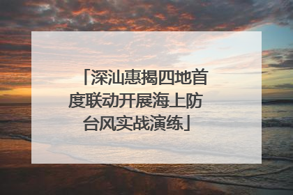 深汕惠揭四地首度联动开展海上防台风实战演练