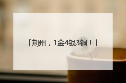 荆州，1金4银3铜！