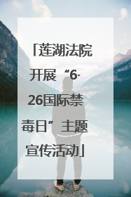 莲湖法院开展“6·26国际禁毒日”主题宣传活动