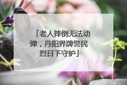 老人摔倒无法动弹，丹阳界牌警民烈日下守护