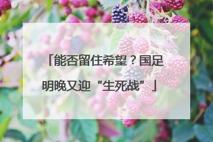 能否留住希望？国足明晚又迎“生死战”