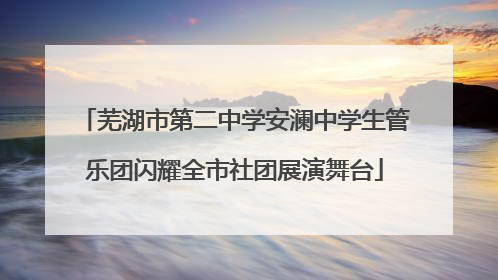芜湖市第二中学安澜中学生管乐团闪耀全市社团展演舞台