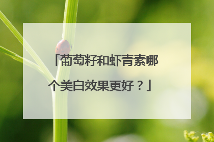 葡萄籽和虾青素哪个美白效果更好？