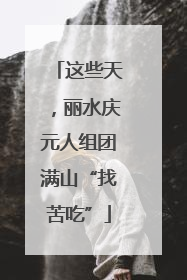这些天，丽水庆元人组团满山“找苦吃”