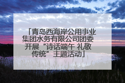 青岛西海岸公用事业集团水务有限公司团委开展“诗话端午 礼敬传统”主题活动