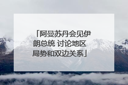 阿曼苏丹会见伊朗总统 讨论地区局势和双边关系