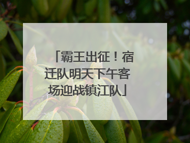 霸王出征！宿迁队明天下午客场迎战镇江队