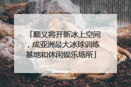 顺义将开新冰上空间，成亚洲最大冰球训练基地和休闲娱乐场所