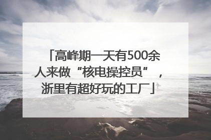 高峰期一天有500余人来做“核电操控员”，浙里有超好玩的工厂