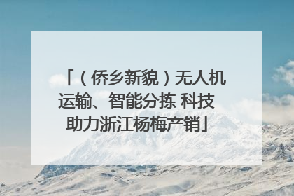 （侨乡新貌）无人机运输、智能分拣 科技助力浙江杨梅产销