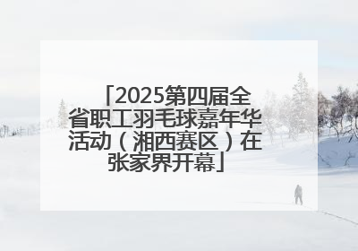 2025第四届全省职工羽毛球嘉年华活动（湘西赛区）在张家界开幕