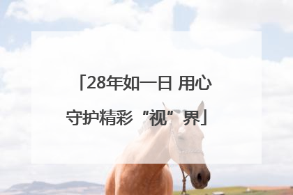 28年如一日 用心守护精彩“视”界