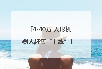 4-40万 人形机器人赶集“上线”