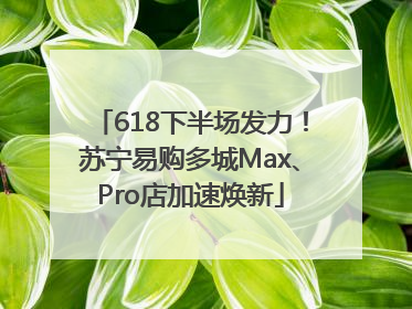 618下半场发力！苏宁易购多城Max、Pro店加速焕新